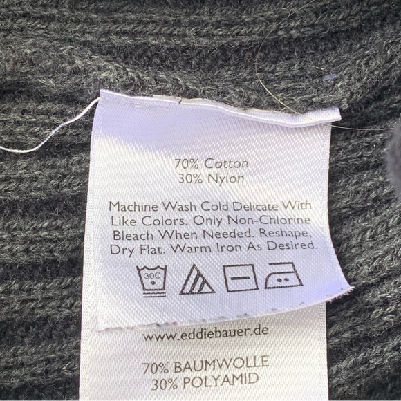 Eddie Bauer Tight Knit Full Zip Up Sweater Cardigan Long Women's Size M - Picture 3 of 4